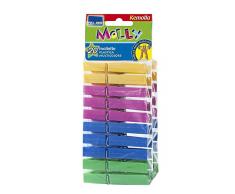 Parodi&Parodi 20Â Pinces Ã Linge en Plastique colorÃ© rÃ©sistant, Pinces pour Le Linge, Pinces Ã Linge, Lot de 20Â piÃ¨ces pour Pinces Ã Linge en Plastique Rigide colorÃ© avec Ressort antirouille, Art. 361