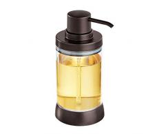 iDesign Haley porte-savon, distributeur de savon chic et rechargeable en plastique, couleur bronze