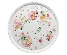 Rosenthal 10430-407165-12843 Plat à Tarte, Porcelaine, Rose, 34,3 x 33,4 x 3 cm