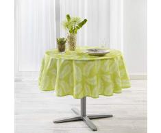 NAPPE RONDE (0) 180 CM POLYESTER IMPRIME LIFETTE VERT
