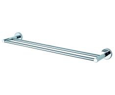 Haceka 1116244 Double Porte Serviette Kosmos 60cm de Chrome, Argent, 60 x 8 x 8 cm