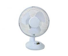MERCURY Ventilateur de Table Blanc Puissant et Silencieux avec 2 rÃ©glages de Vitesse, 22 W