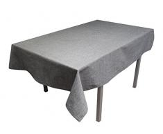 Soleil docre Nappe Rectangle Jeans Gris, Polycoton, 140 x 240 cm