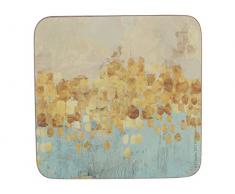 Creative Tops Wine Premium Lot de 6 Sets de Table avec Dos en liège, Liège, doré, Coasters