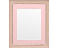 Frames by Post Porte Photo Nordique 8 x 6-Pouces pour Photo de 6 x 4-Pouces avec embase Bleu Gris Clair, Rose Vieilli