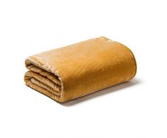 Sancarlos Oslo Plaid en Velours à Haute densité et Poil antidérapant 560 g, Chocolat CAMA 150, 240x240 cm Brun