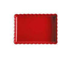 Emile Henry EH346038 Tourtière Rectangulaire, Céramique, Rouge Grand Cru, 33, 5 x 24 x 5 cm