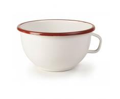 IBILI 909114 Bowl avec Anse, Verre, Blanc/Rouge, 14 cm