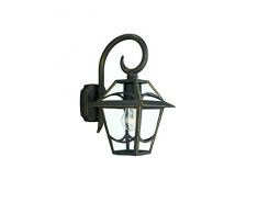 Massive luminaire extÃ©rieur applique murale descendante Babylon noir et or