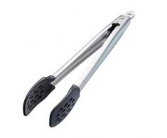 Kitchen Craft MCTONG28 Master Class Pince, Acier Inoxydable, Noir/Argent, 32 x 32 x 22 cm