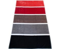 Aneesi Bath & Leisure 100Â x 180Â cm Serviette de Plage Urbanite Pur Coton, Gris