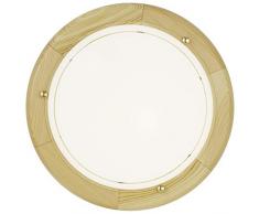 Eglo 3890 Plafonnier, Bois, E27, Marron