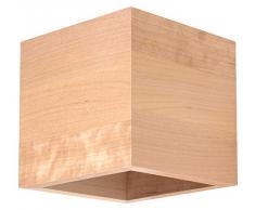 LAMPE MURALE BOIS NATUREL 12X10X10 LIGHTING