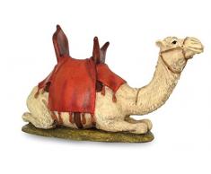 BERTONI Assis Camel Figurine, Bois Dense, Multicolore, 10 cm