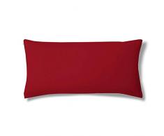 Dormisette Housse de Coussin en Jersey, Coton, Rot, 40 cm x 80 cm