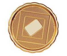 Alcas 017008300 Plateau Medoro N.T. Rond doré, Pp/Pet