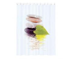 MSV 140795 Rideau de Douche Polyester + Plastique PolypropylÃ¨ne Lingga 180 x 200 x 0,1 cm - 12 anneaux inclus