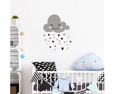 Stickers adhÃ©sifs Enfants | Sticker Autocollant Nuage damour scandinave - DÃ©coration Murale Chambre Enfants | 50 x 40 cm