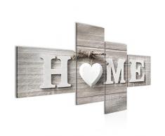 Tableau decoration murale Coeur de la maison 150 x 60 cm - XXL Impression sur Toile Salon Appartment 4 Parties - prÃªt Ã accrocher - 504445a