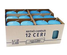 RisthÃ² 56200_06 Bougies, Cire, Bleu Ciel, Taille Unique