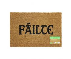 JVL Failte Motif de Tapis de Porte dentrÃ©e, 40Â x 60Â cm, en Fibre de Coco + Latex, Marron, 40Â x 60Â x 1.5Â cm