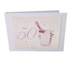 White Cotton Cards Age 127Â cm Rose Champagne Design Tiny Valeur Album Photo, Blanc
