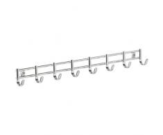 InterDesign Axis porte-cravate, cintre en métal chromé, rangement cravate avec 8 crochets pour ceintures et cravates, argenté