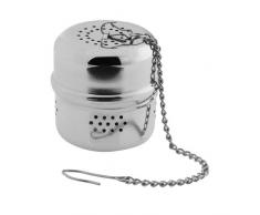 Westmark 15782280 Oeuf à thé cylindrique, Acier Inoxydable, Argent, 4 cm