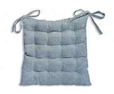 Soleil docre Bella Galette de Chaise capitonnÃ©, Polyester, Gris, 40x40x5 cm