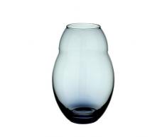 Villeroy & Boch Jolie bleue Vase, Décoration de Table en verre en cristal en bleu, 20 cm, de qualité Gris emballage cadeau, Porcelaine, Blanc, 10 x 10 x 20 cm