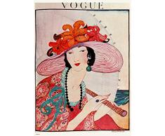 onthewall Vintage Vogue Helen Dryden Chapeau Poster Art Print