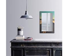 Bonamaison DÃ©coration Murale Impression sur Miroir EncadrÃ© sur Toile, Dimensions: 40 x 60 Cm - ConÃ§u et fabriquÃ© en Turquie