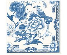 Caspari Serviettes de Table Bleu/Blanc