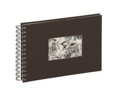 Pagna 12109-11 Album Photo Ã Spirales 40 Pages Blanches cartonnÃ©es 240 x 170Â mm avec Reliure tissÃ©e (Marron)