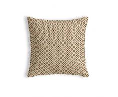 Home Olé Florales et campestres Housse de Coussin avec Motif Losanges 50 x 70 cm Beige, Vert et Corail