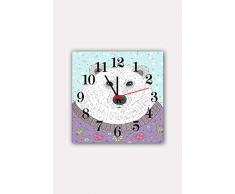 Bonamaison Horloge Murale en MDF, Multicolore, 30 x 30 cm