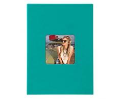 Goldbuch Album avec dÃ©coupe pour Photo, Photo en Papier texturÃ© pour Photos de 10 x 15 cm, Reliure de qualitÃ© supÃ©rieure en Papier texturÃ© Aspect Lin, Papier, Turquoise, fÃ¼r 40 Fotos Hoch