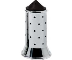 Alessi Mgsal B Salière en Acier Inoxydable 18/10 Brillant avec Base et Couvercle en Pa, Noir