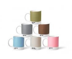 Pantone BecherSet2 Lot de 6 tasses Ã cafÃ© en porcelaine 375 ml avec anse Passe au lave-vaisselle, pastel et mÃ©tal