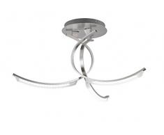 Wofi Plafonnier 3 ampoules Segura 3 x LED/9 W, 87 x 40, 5 x 87 cm, 3000 K, 900 lm, classe defficacité énergétique A +, nickelfarbig anodisé 9161.03.76.0000