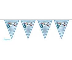 Folat B.V. Guirlande de fanions, Cigogne, Bleu Clair, 6Â m