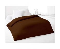 Soleil dOcre 635705 Housse de Couette Coton Chocolat 240 x 220 cm