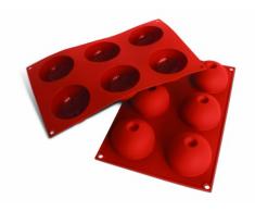 Silikomart 20.086.00.0060 SF086 Moule Forme Topping Dome 6 Cavités Silicone Terre Cuite