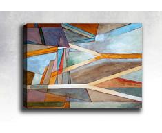 Bonamaison Peinture sur toile, multicolore, 70 x 100 cm - Conçu et fabriqué en Turquie