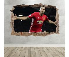Wall Decor 247 Zlatan Ibrahimovic Celebration Sticker Mural Motif Football cassé