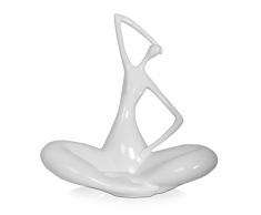 Arte Dal Mondo C6462PW Evolution Sculpture figurative Moderne en rÃ©sine laquÃ©e, White, 52x54x26 cm