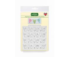 Moule en silicone pour fanions de lalphabet, lettres majuscules pour dÃ©coration de gÃ¢teaux, travaux manuels, cupcakes, bonbons, cartes et argile, approuvÃ© alimentaire, fabriquÃ© au Royaume-Uni