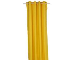 Tom Tailor 562314 T-Dove Rideau avec Oeillets Coton Jaune 140 x 245 cm