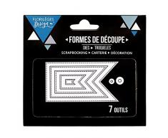 FlorilÃ¨ges Design FDD21602 Outils de dÃ©coupe Fanions Basiques, MÃ©tal, Gris, 11,5 x 12,5 x 0,3 cm