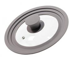 Idelice PR257 851A Universel Couvercle pour Casseroles Silicone Taupe 20,5 x 20,5 x 4,5 cm,diamÃ¨tres de 16 Ã 20 cm